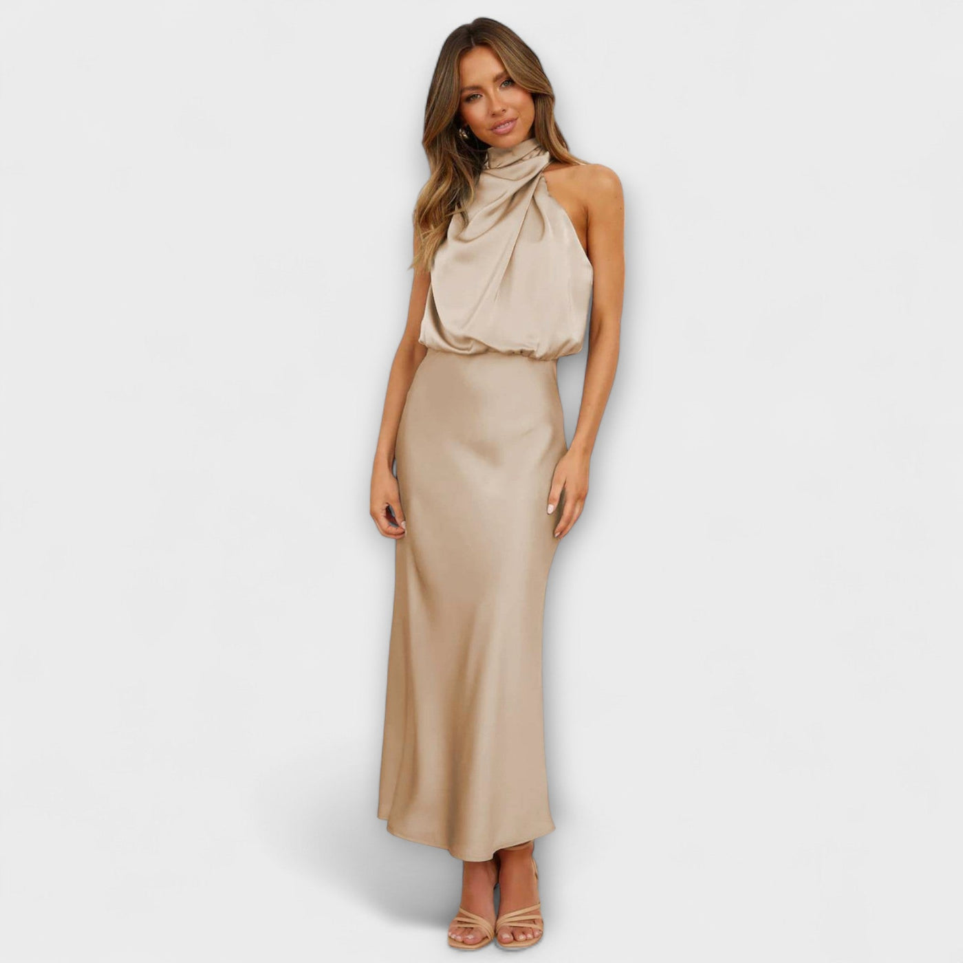 Elegant Halter Maxi Dress – Dress